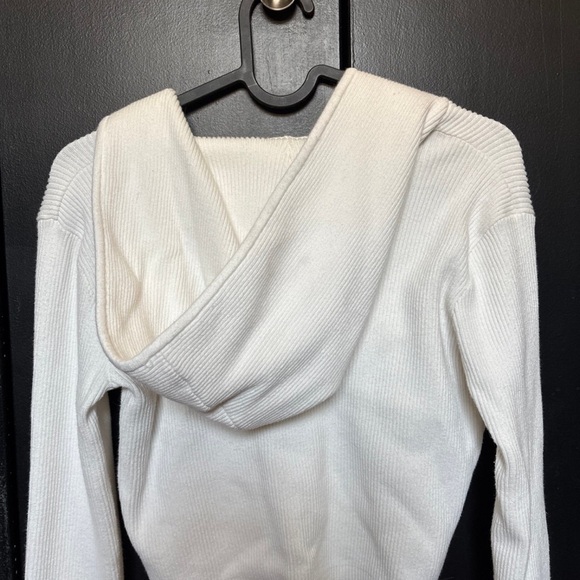 Brandy White knit Zip-Up Hoodie - Picture 3 of 3